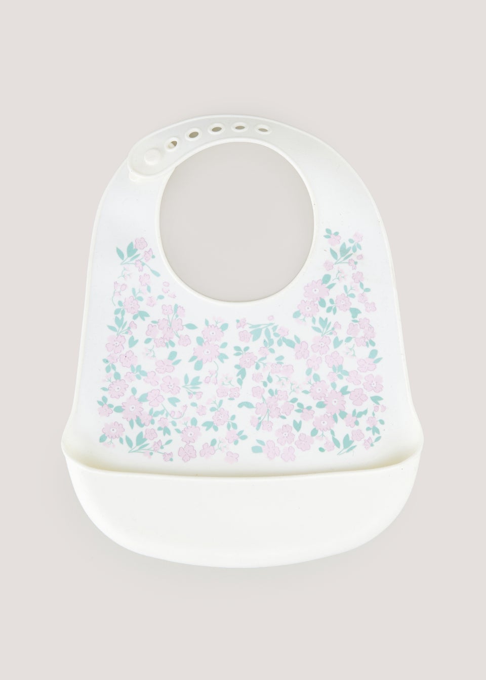 Floral Print Silicone Bib