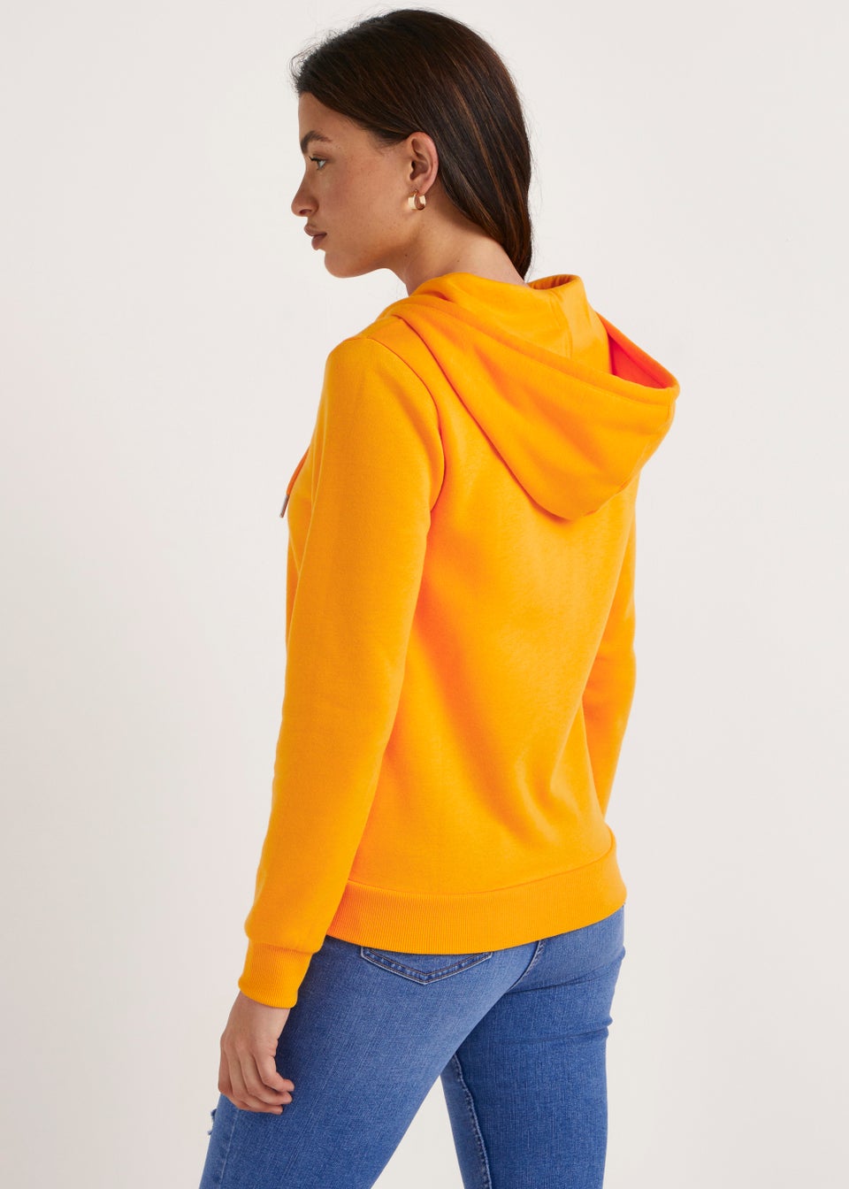 Orange zip up cheap hoodie womens