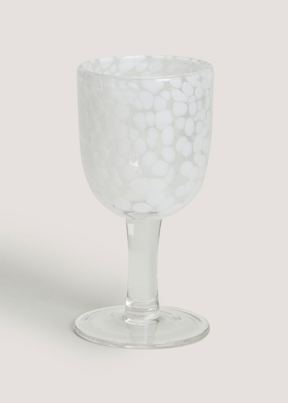 White Confetti Wine Glass (16.5cm x 8cm)