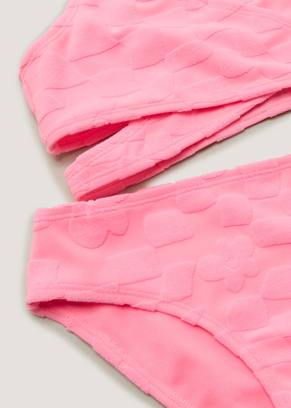 Girls Candy Couture Pink Towelling Bikini Set (9-16yrs)
