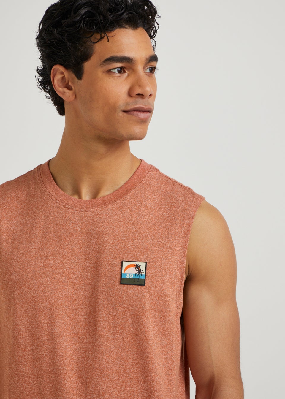 Orange Badge Vest Top
