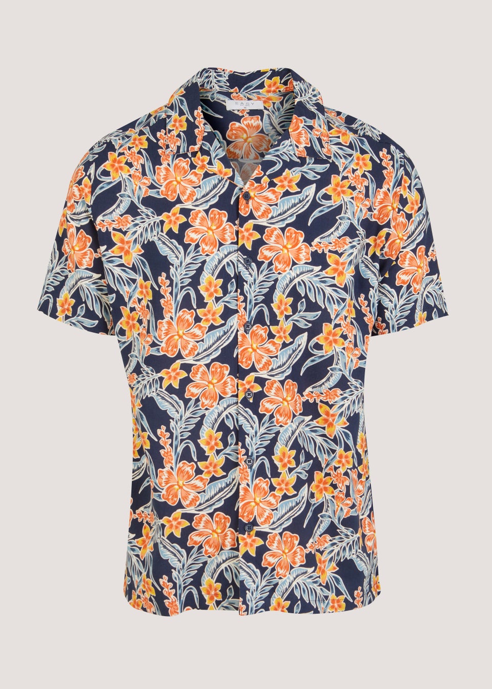 Orange Floral Short Sleeve Co-Ord Shirt