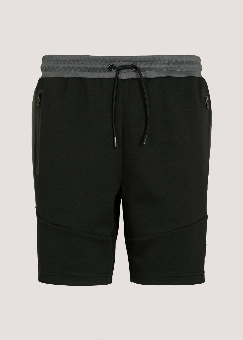 US Athletic Black Bonded Jogger Shorts Matalan