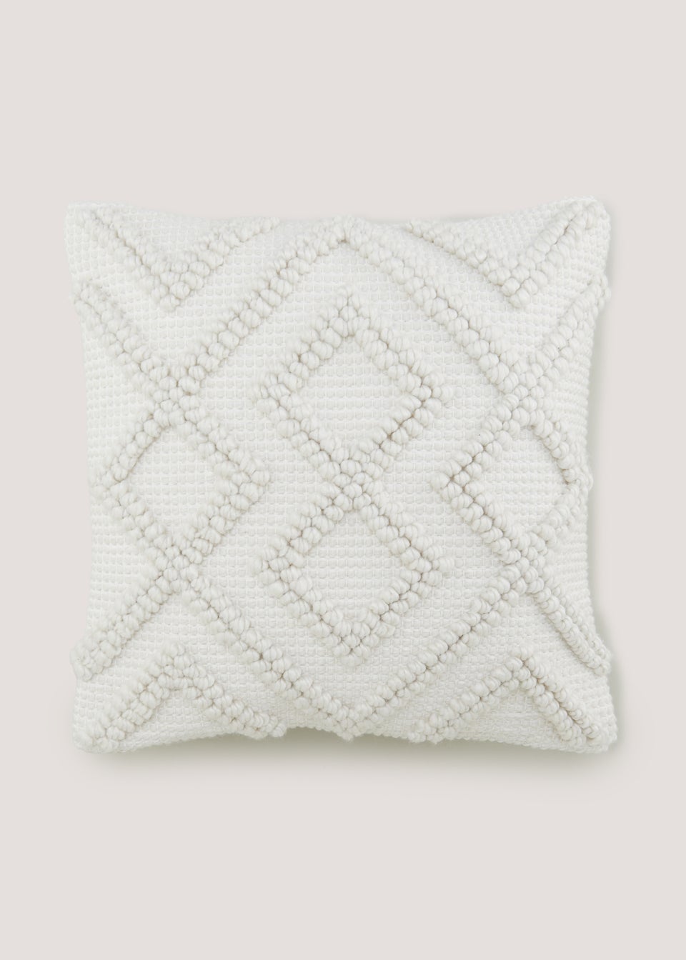 White Geo Bobble Cushion (43cm x 43cm)