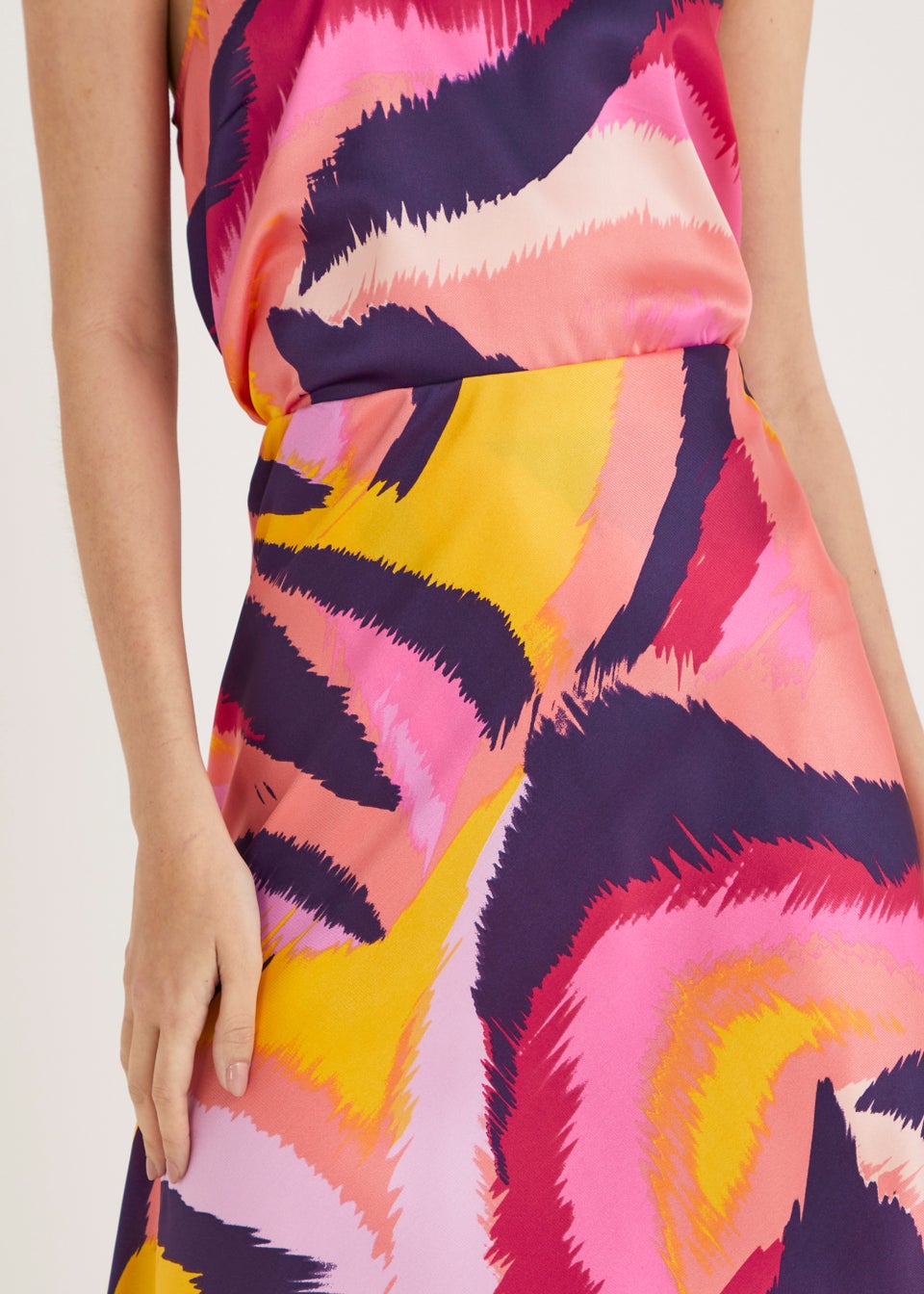 Pink tie dye midi skirt clearance