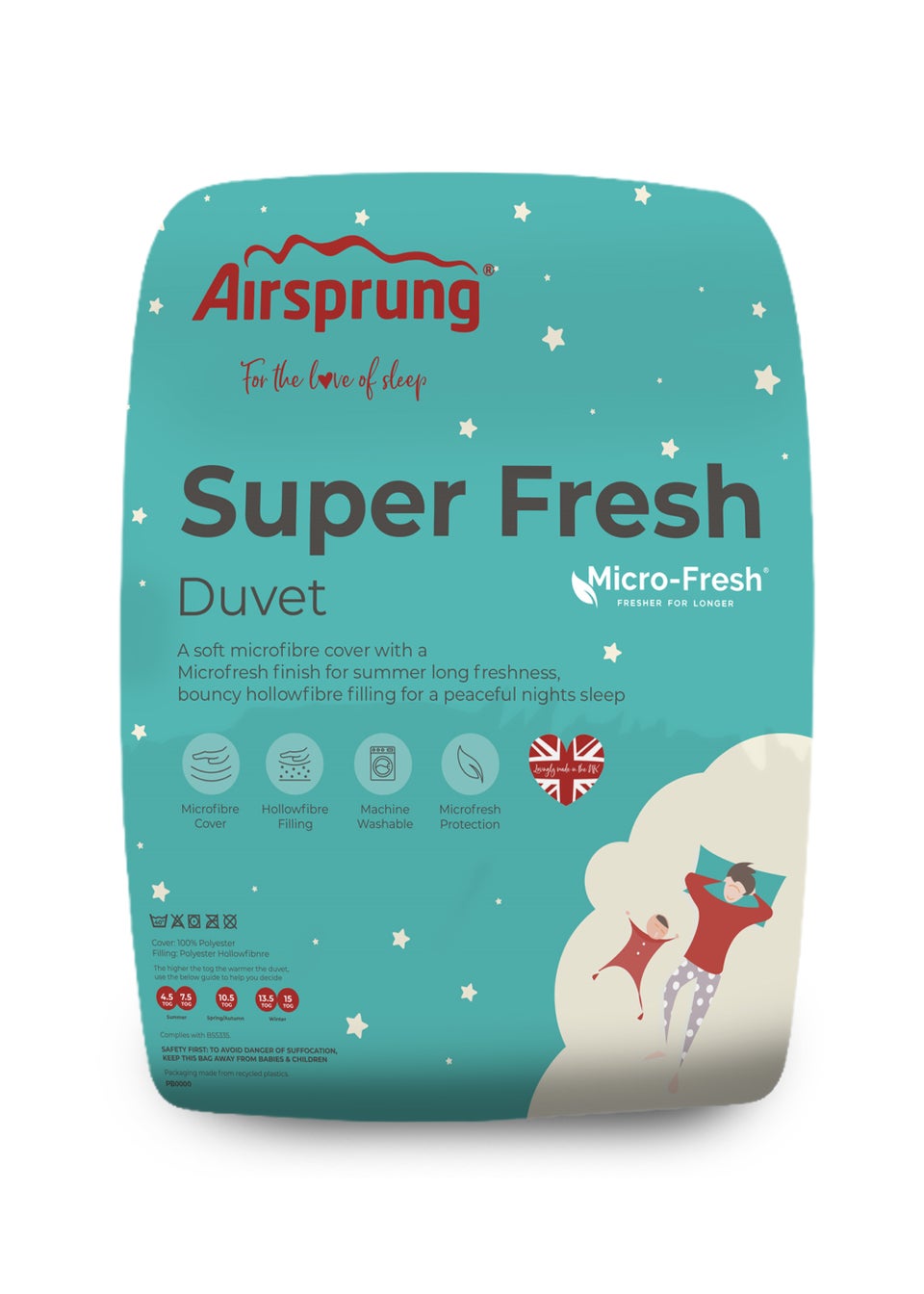 Airsprung Super Fresh AntiAllergy Duvet (10.5 Tog) Matalan