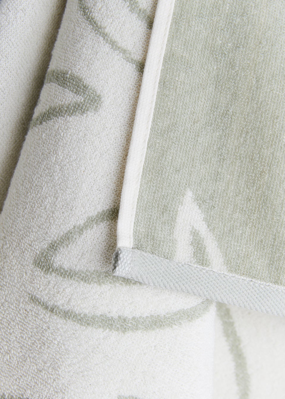 Sage 100% Cotton Leaf Towels