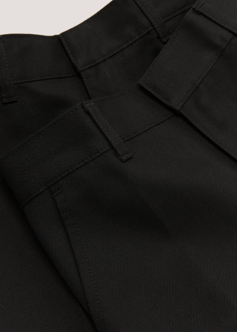 Boys 2 Pack Black Slim Fit Longer Length School Trousers (3-16yrs)