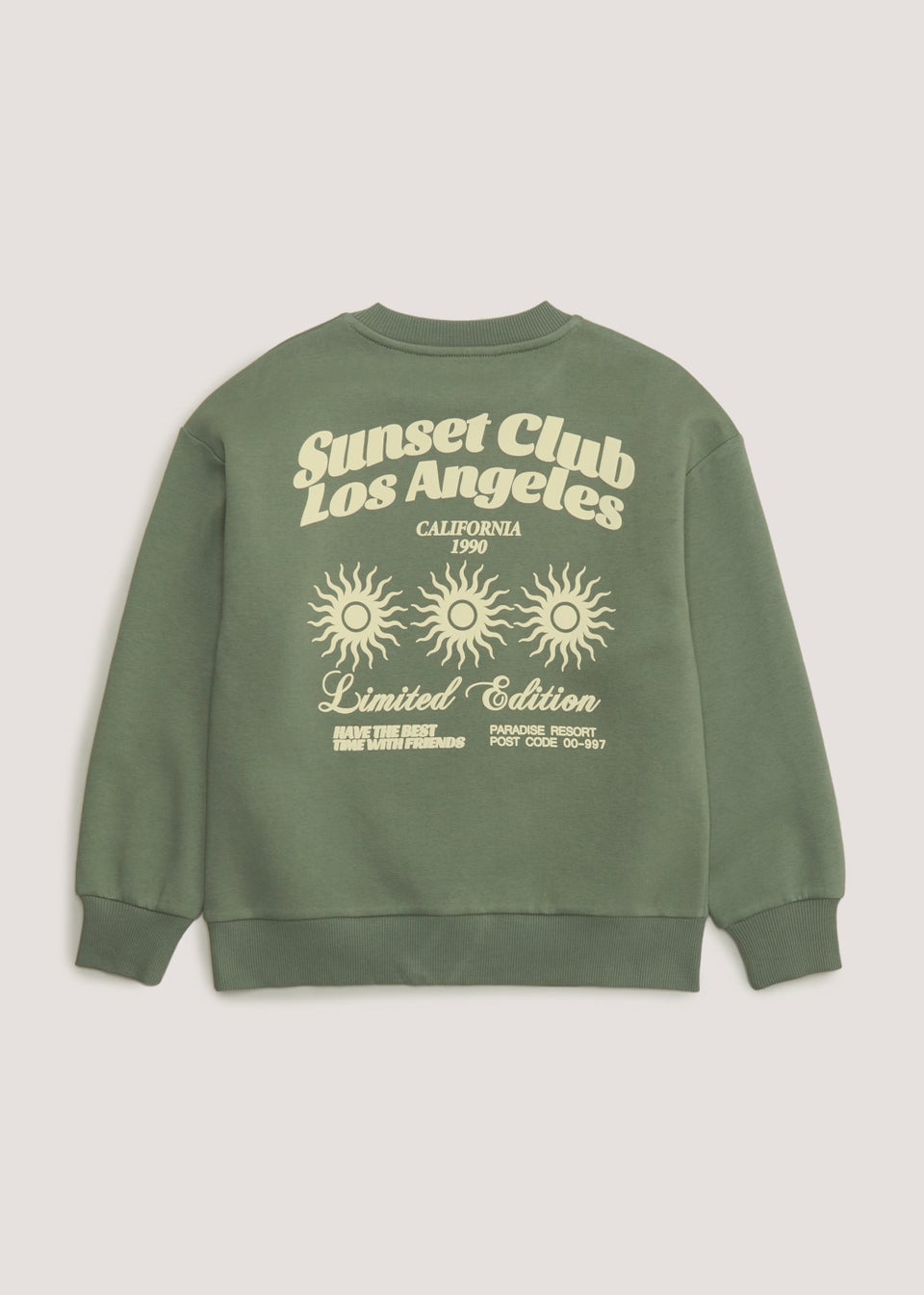 Girls Candy Couture Khaki Slogan Sweatshirt (9-16yrs)