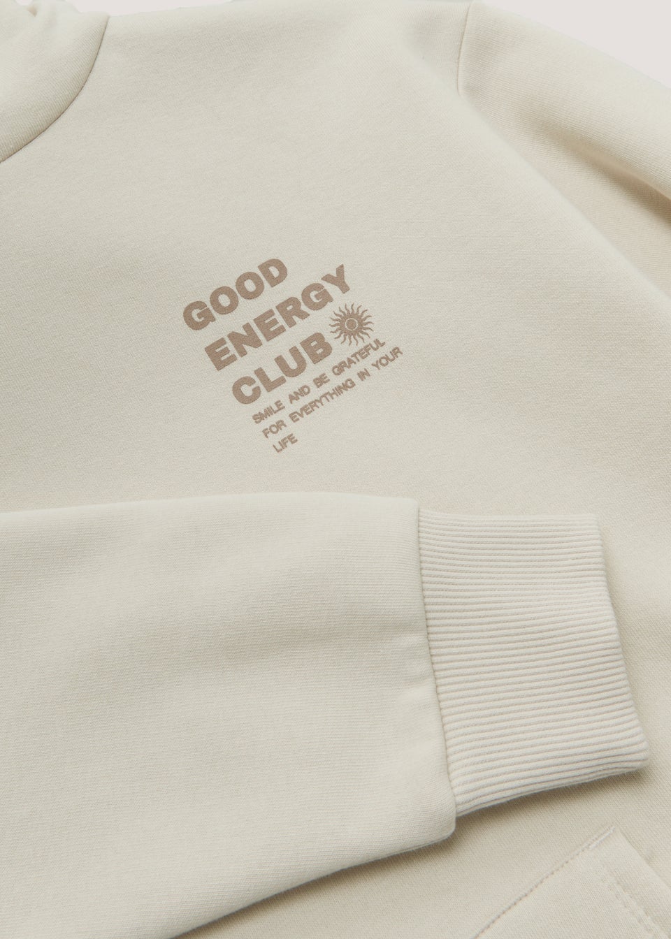 Candy Couture Cream Slogan Hoodie (916yrs) Matalan