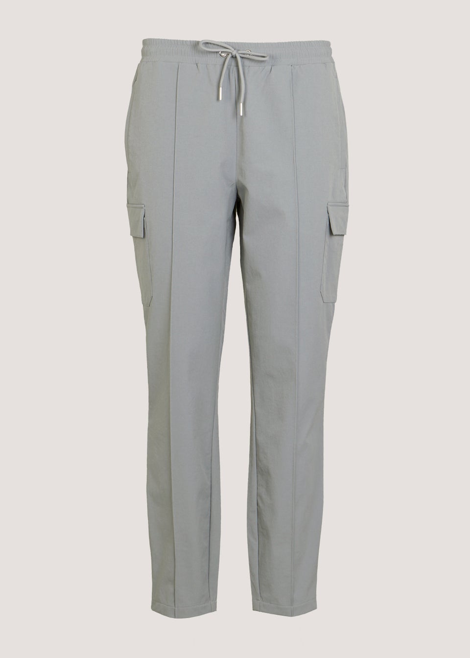 T&W Grey Woven Cargo Joggers