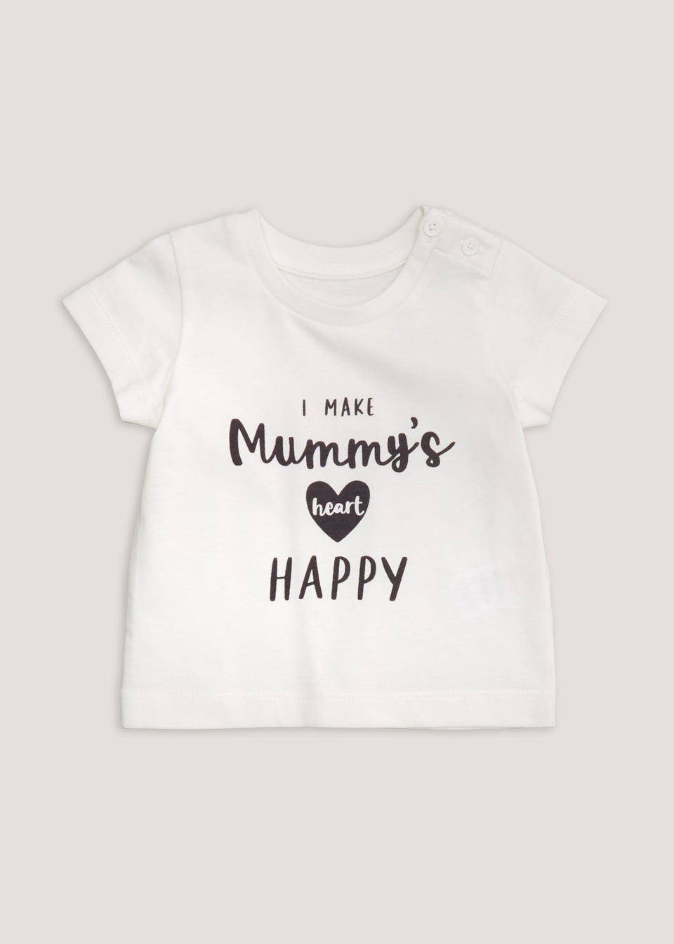 Baby Cream Mummy Slogan T-Shirt (Newborn-23mths)