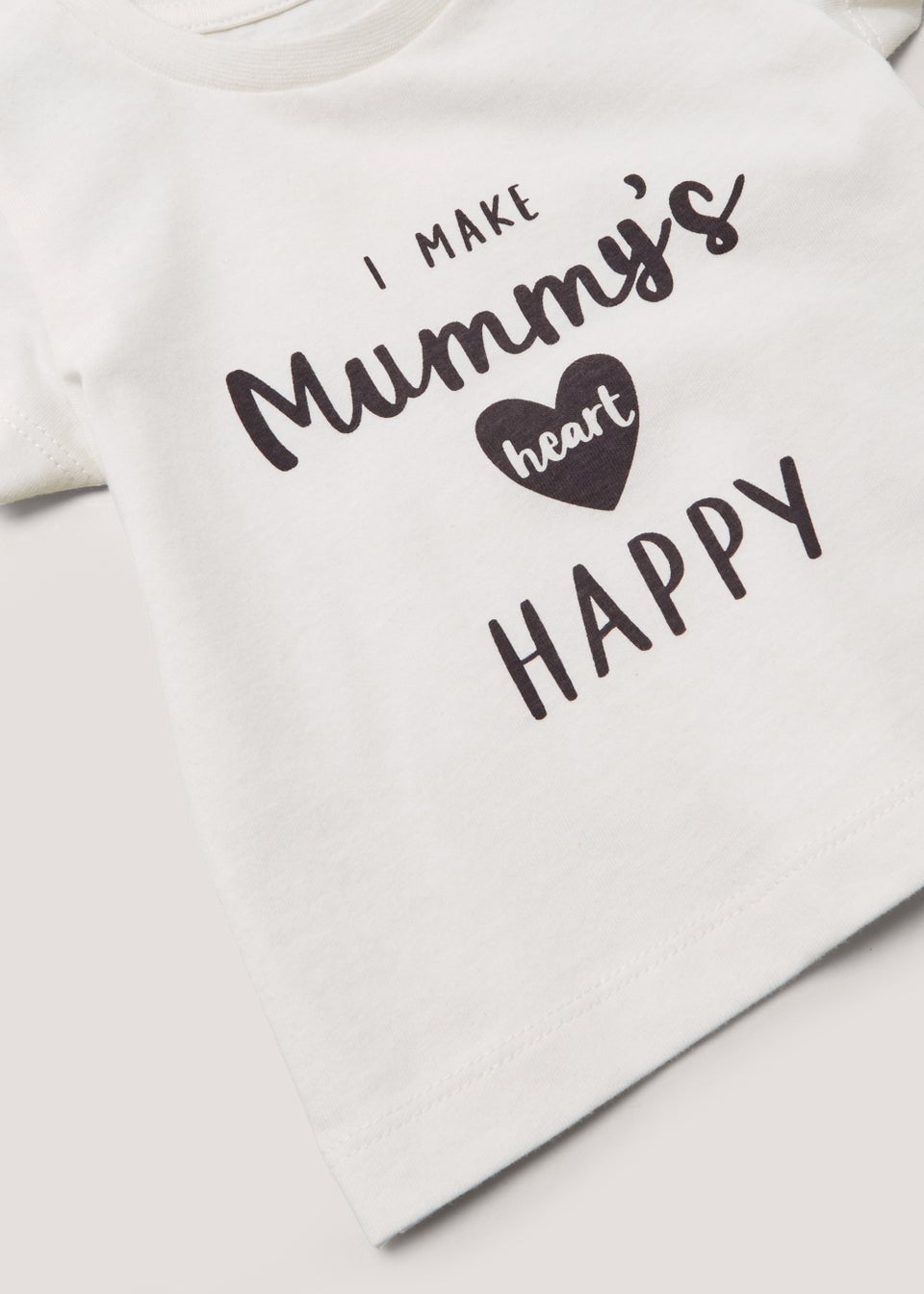 Baby Cream Mummy Slogan T-Shirt (Newborn-23mths)