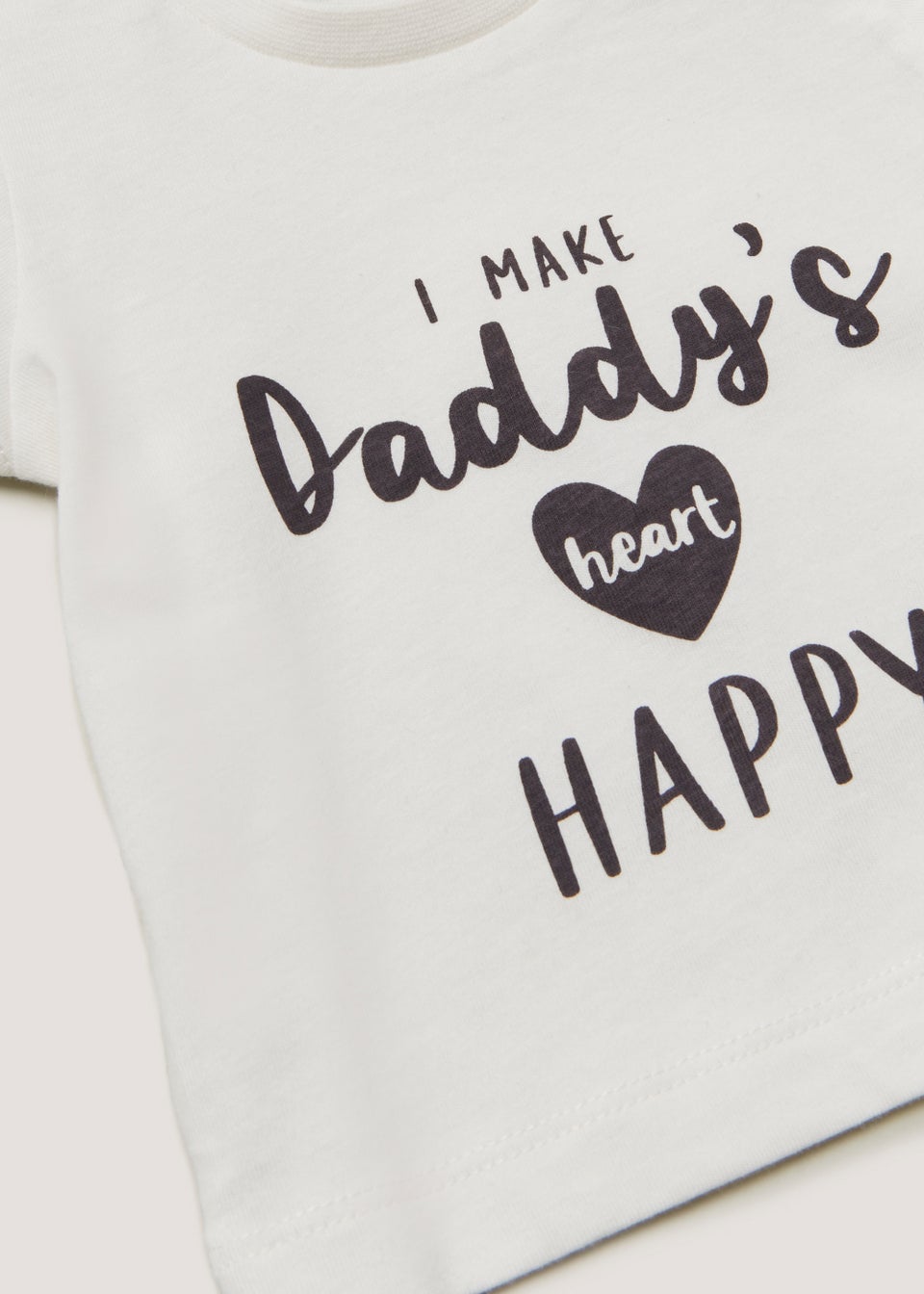 Baby Cream Daddy Slogan T-Shirt (Newborn-23mths)