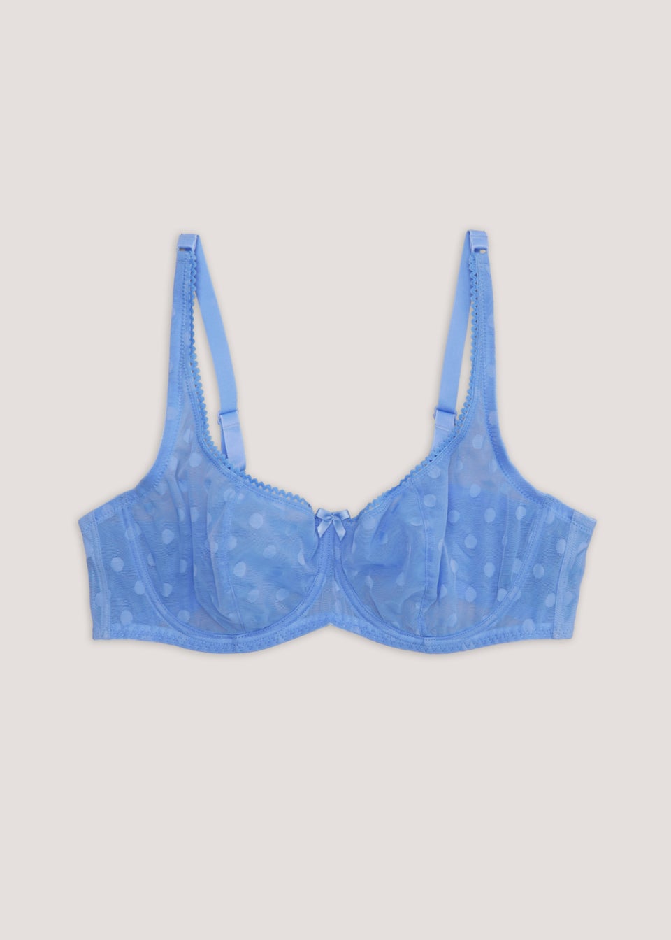 Ivory Rose Blue Dot Sweetheart Bra
