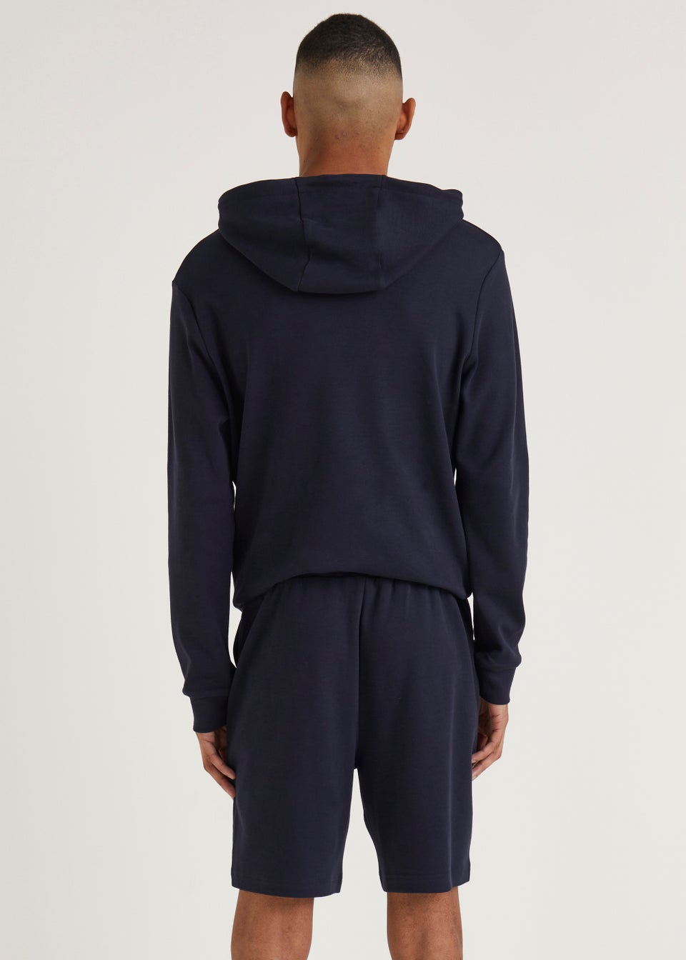 T&W Navy Textured Shorts