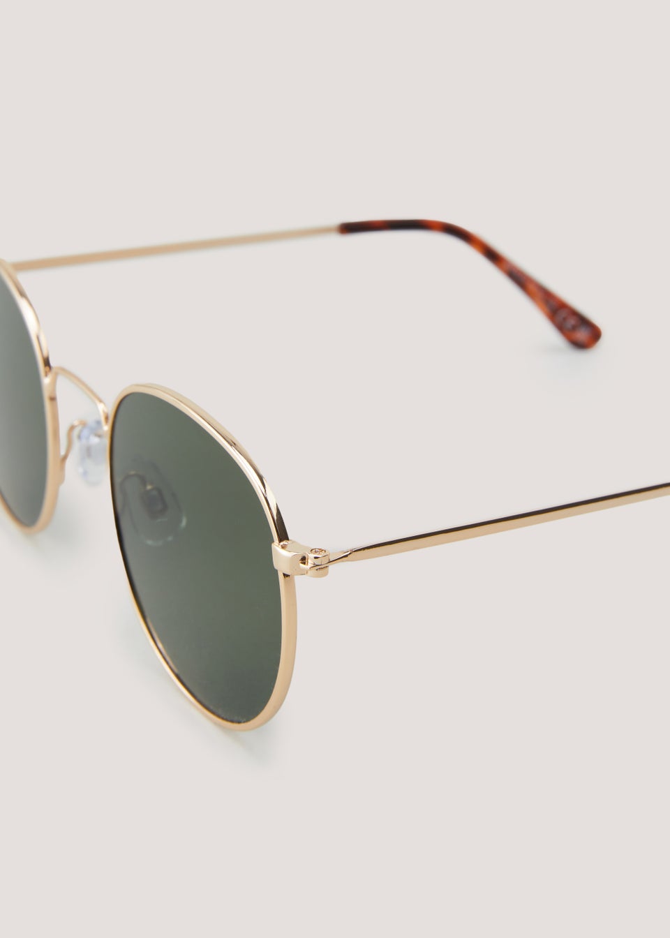 Gold Classic Round Sunglasses