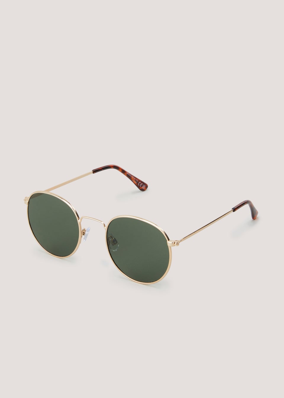 Gold Classic Round Sunglasses