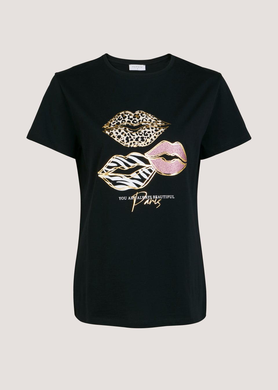 Black Lips Slogan T-Shirt