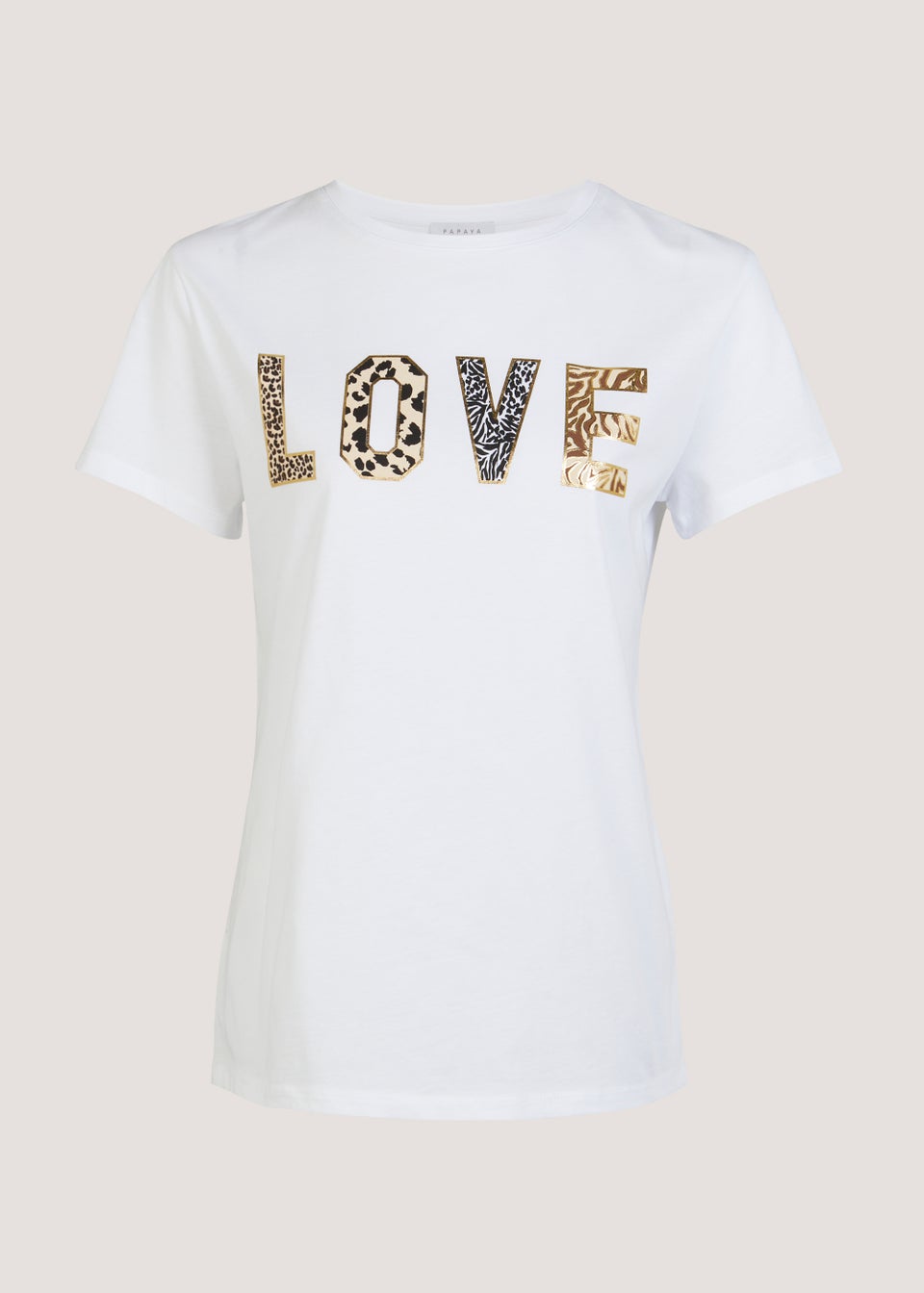 White Love Slogan T-Shirt