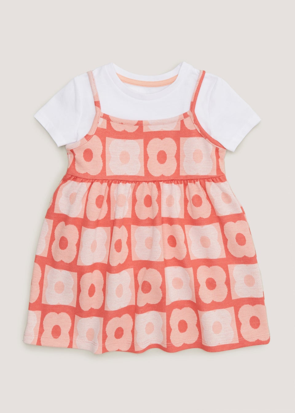 Girls Coral 2 in 1 Jacquard Dress (9mths-6yrs)