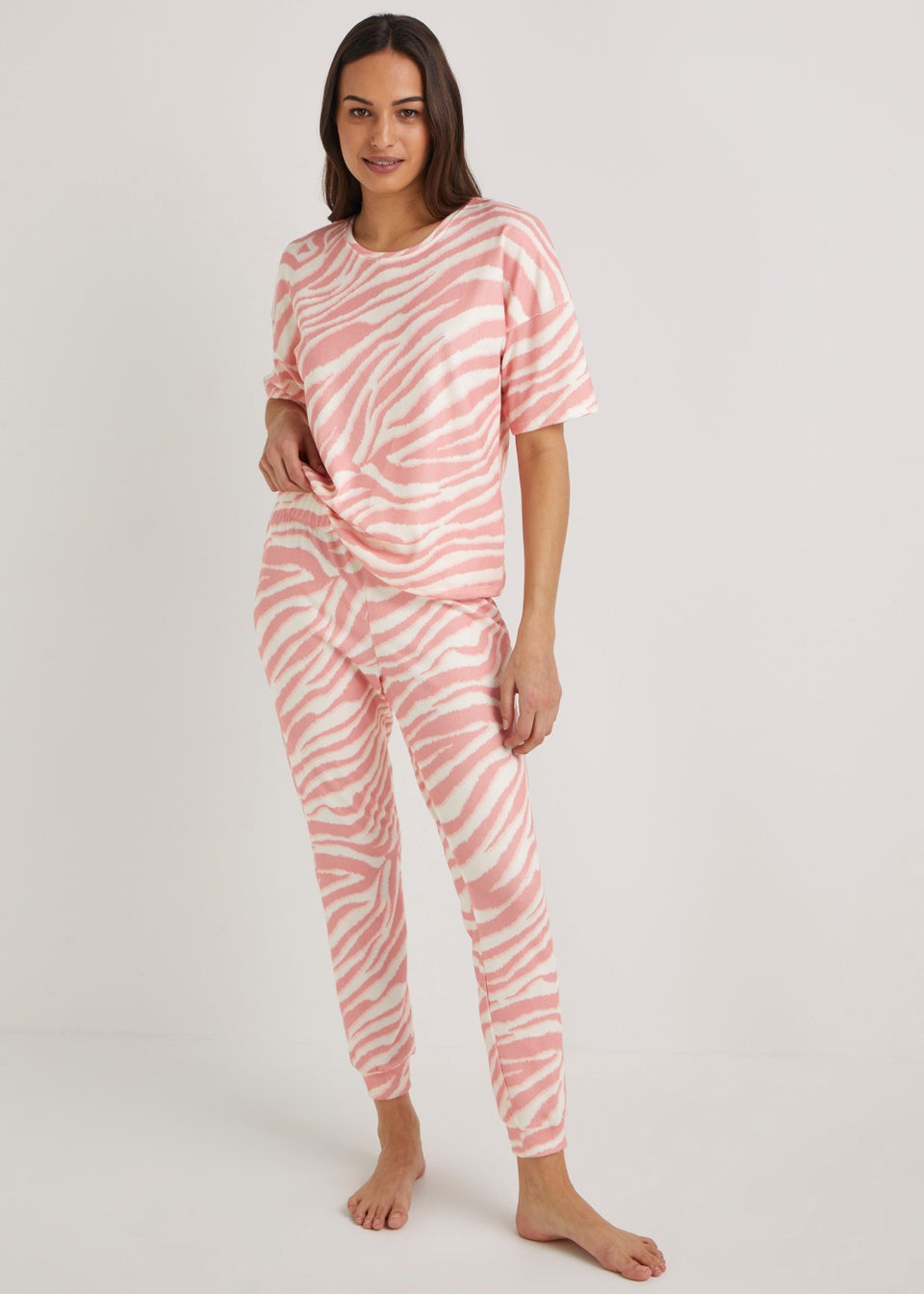Pink Zebra Print Pyjama Set