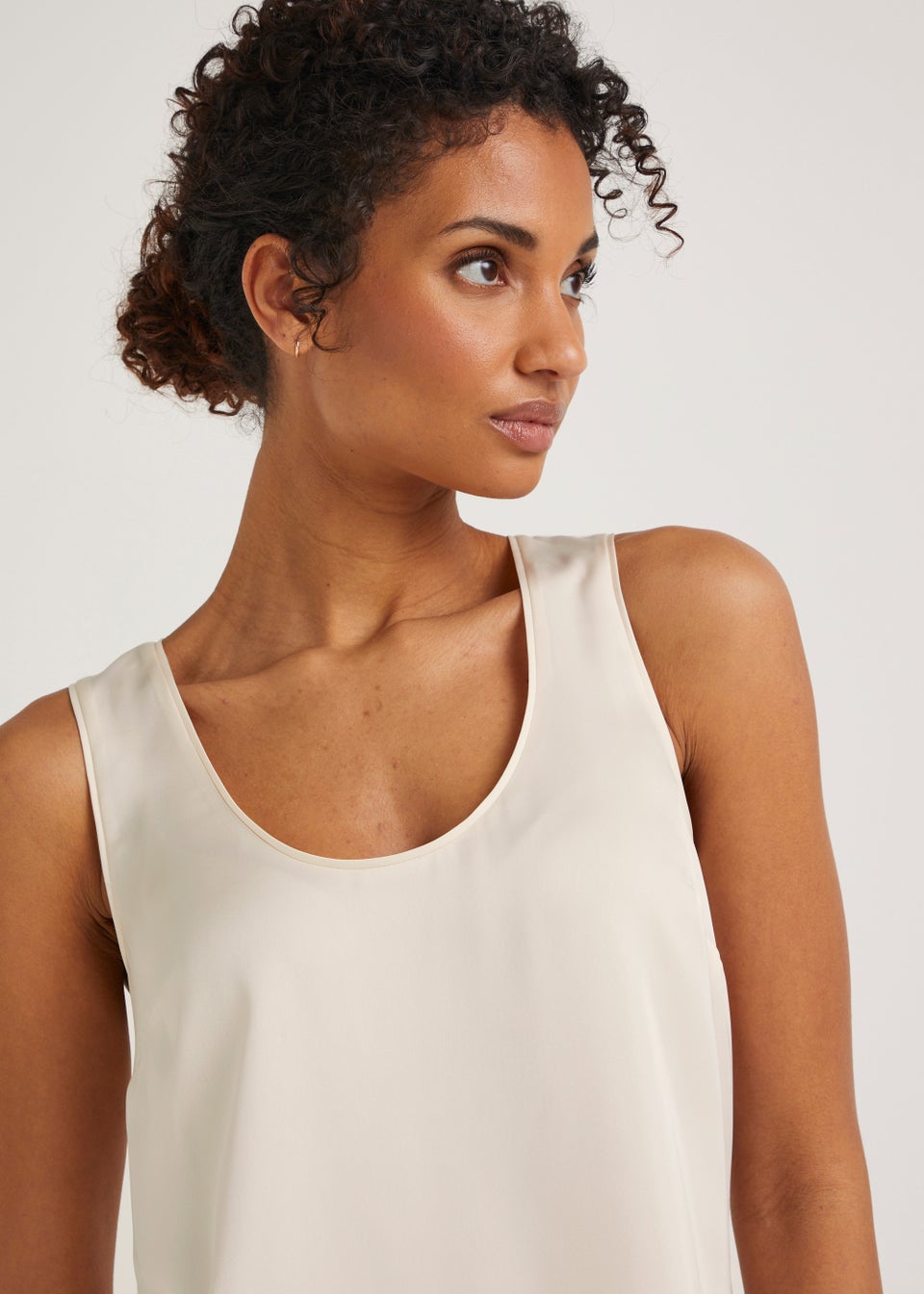Et Vous Ivory Jersey Vest Top