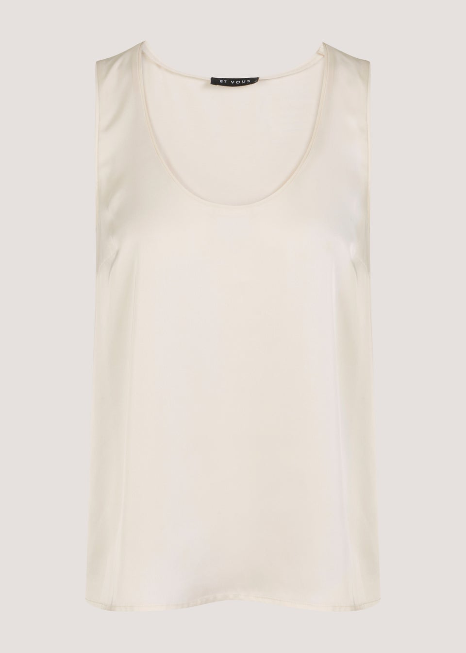 Et Vous Ivory Jersey Vest Top