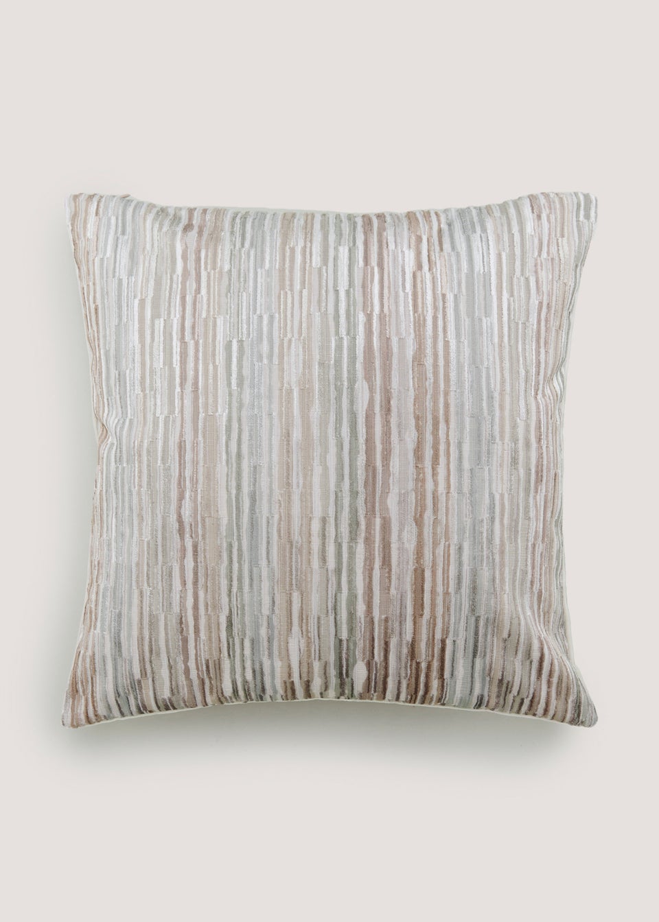 Pink Stripe Velvet Cushion 43cm x 43cm