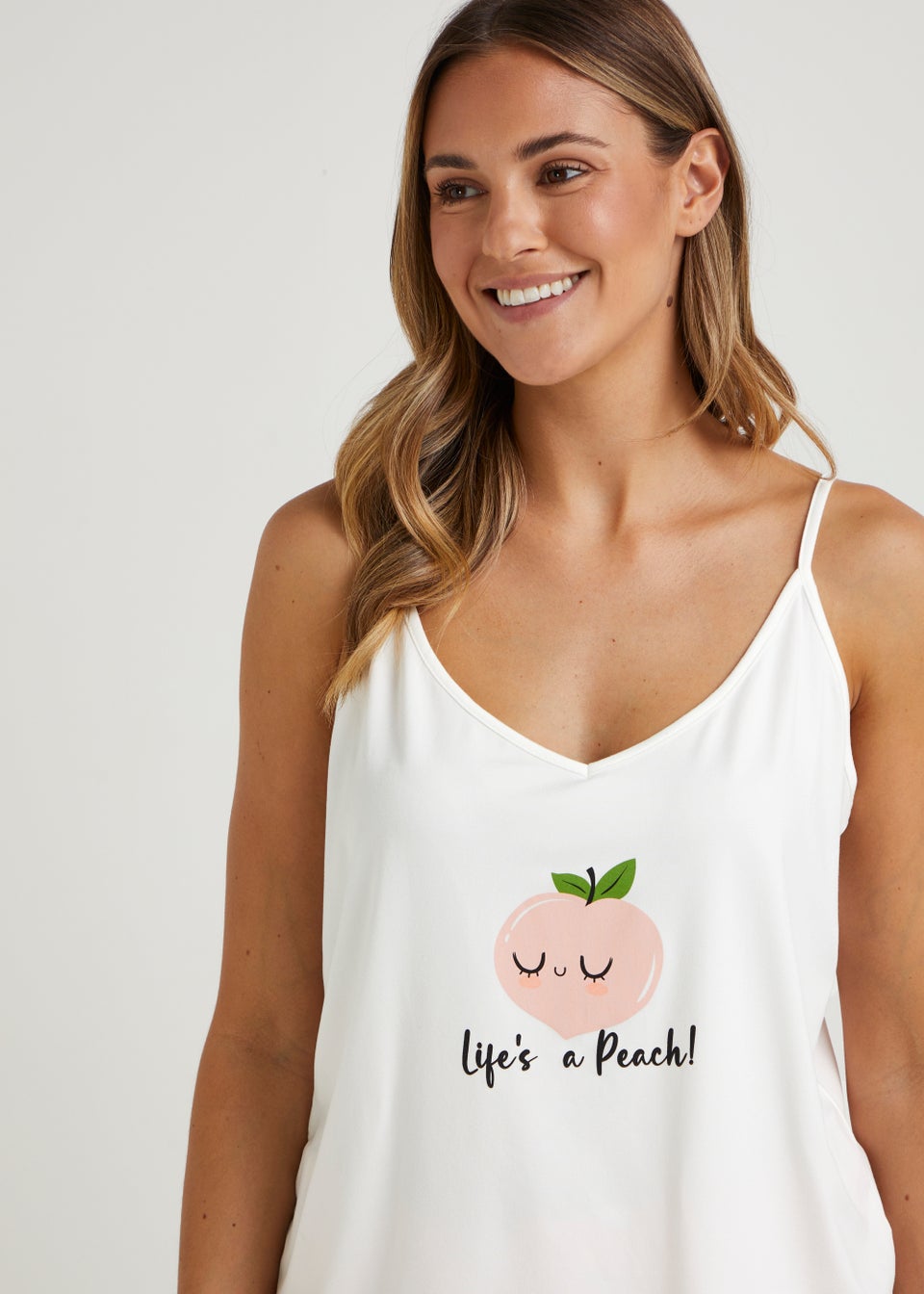 Peach Cami & Shorts Pyjama Set