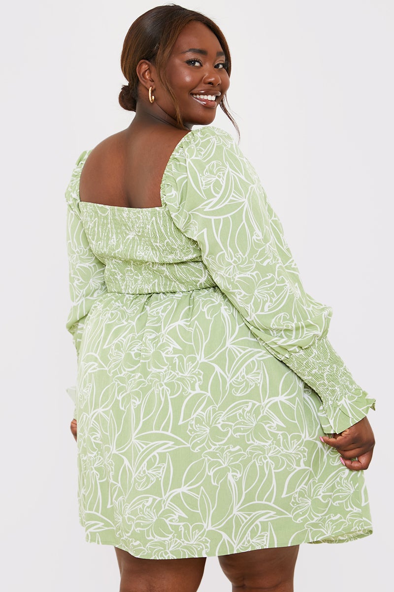 Green milkmaid dress shop