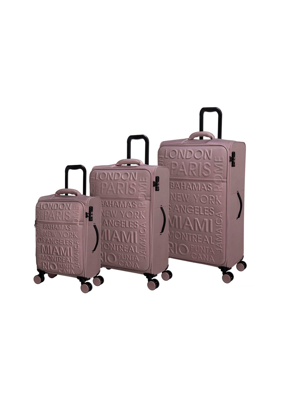 IT Luggage Citywide Pink Suitcase - Matalan