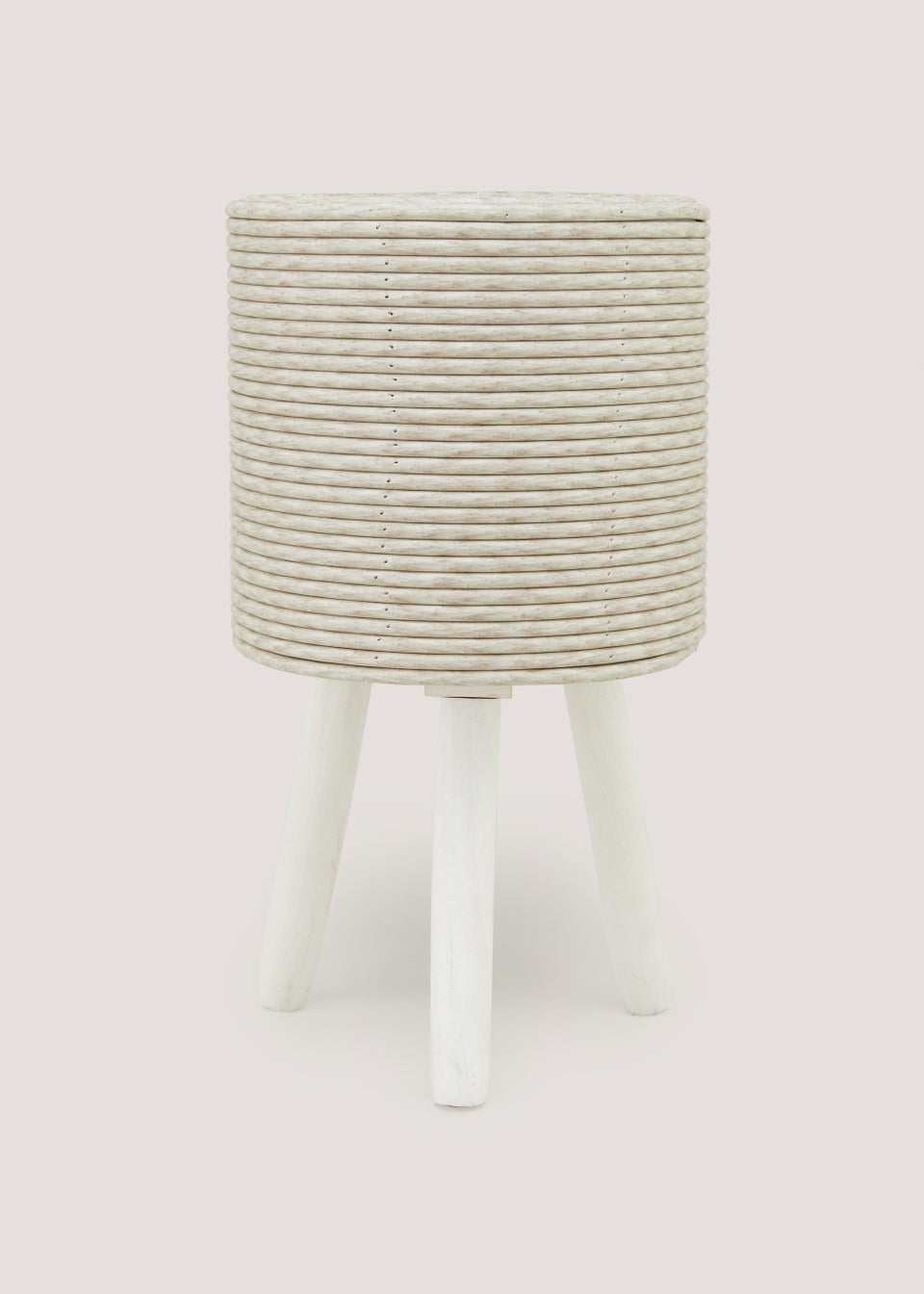 Beige Small Rattan Effect Planter (22cm x 22cm x 40cm)