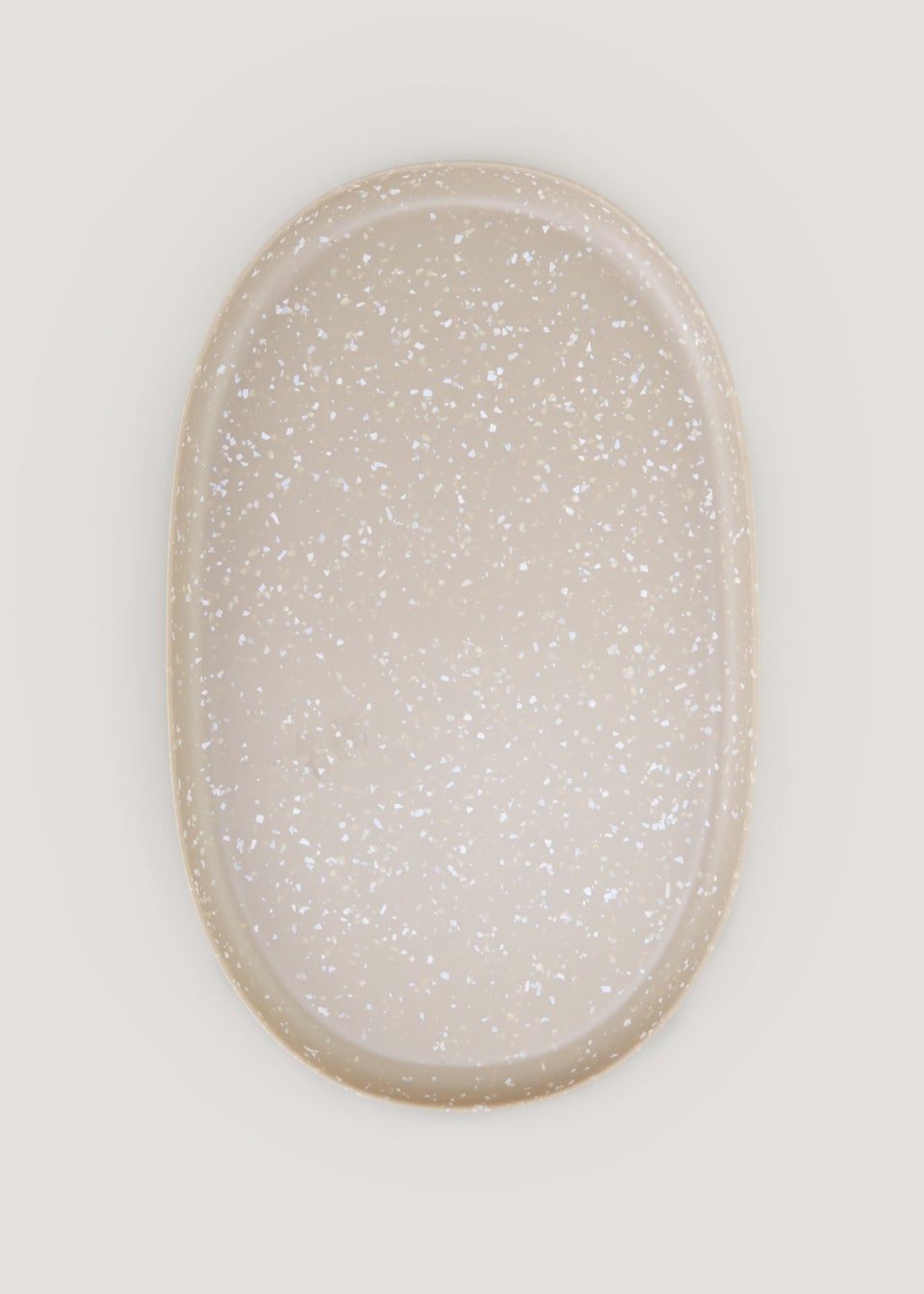 Beige Terrazzo Melamine Outdoor Serving Platter (40cm x 25cm x 2cm) Matalan
