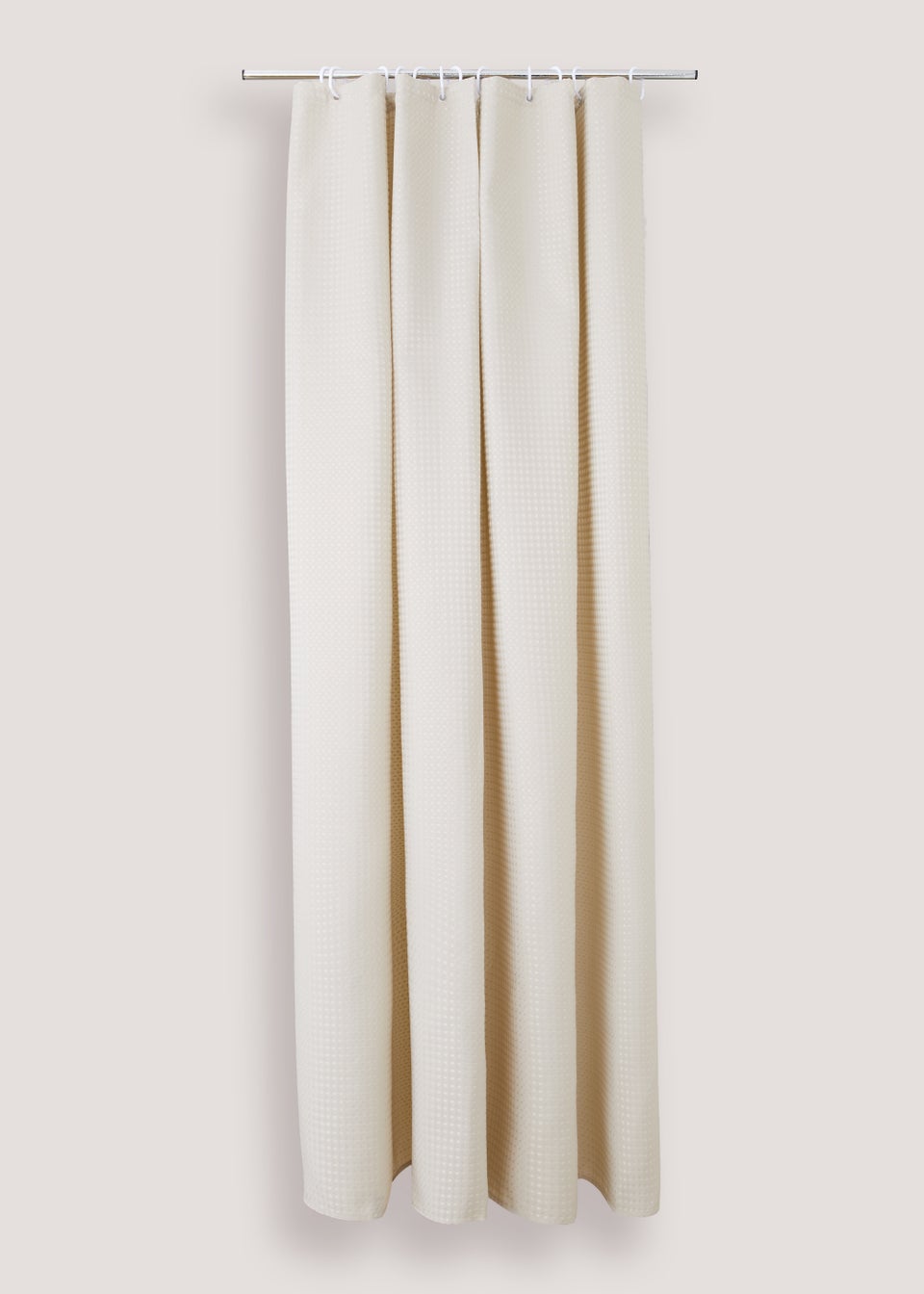 Stone Waffle Shower Curtain (180cm x 180cm) Matalan