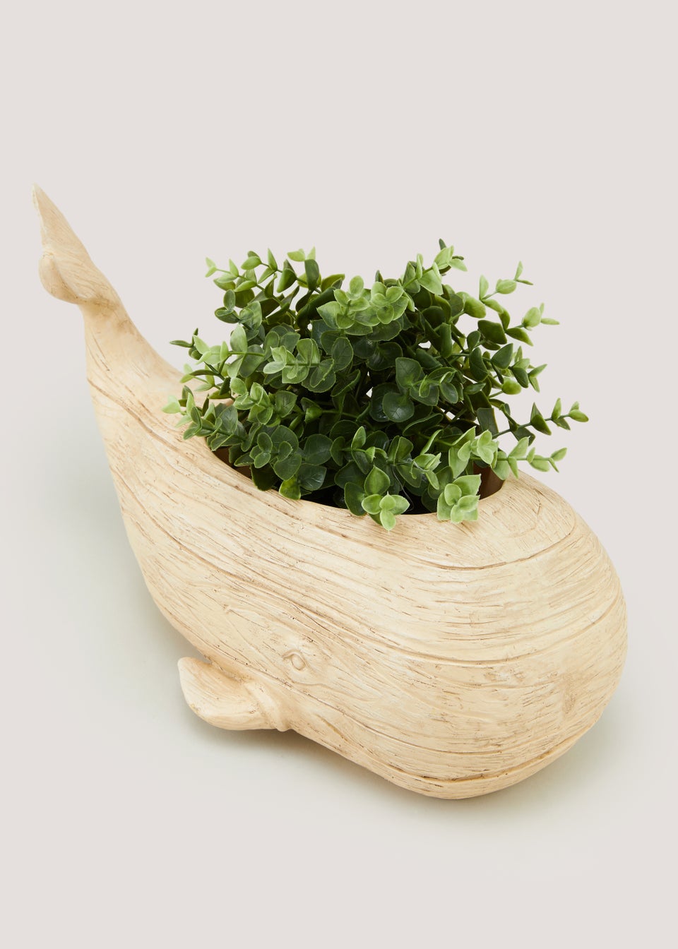 Wood Effect Whale Planter (45cm x 22cm x 22.5cm)