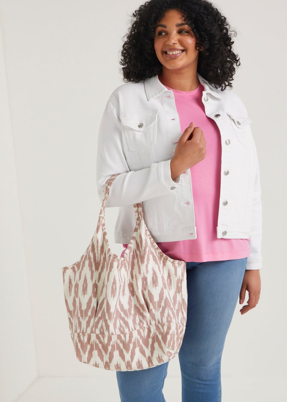 Blush Ikat Beach Shopper Bag