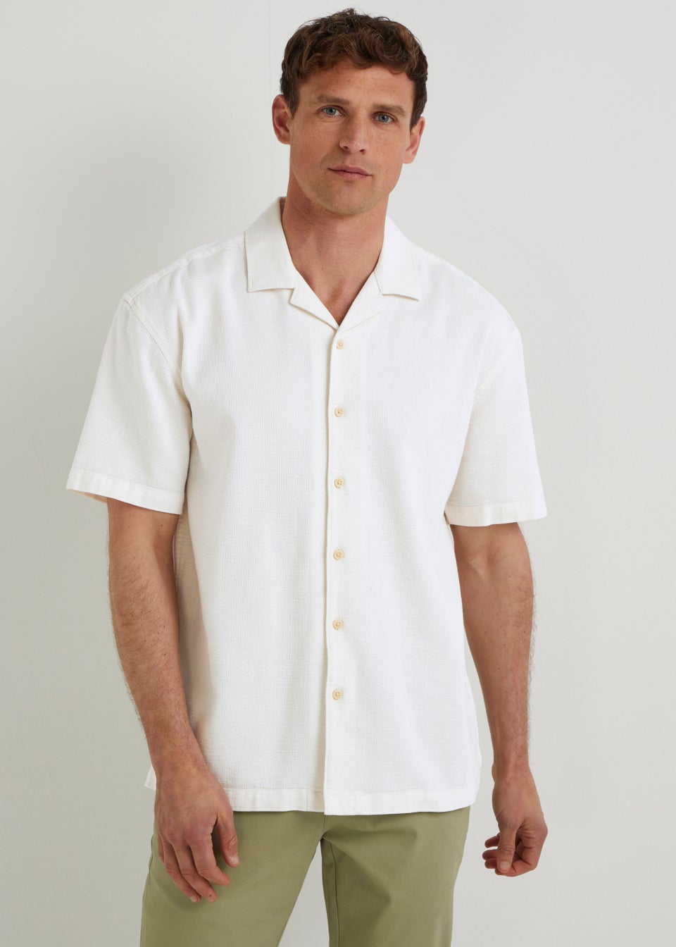 Ecru Revere Short Sleeve Shirt