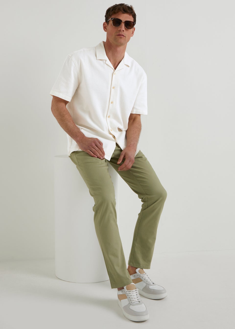 Ecru Revere Short Sleeve Shirt