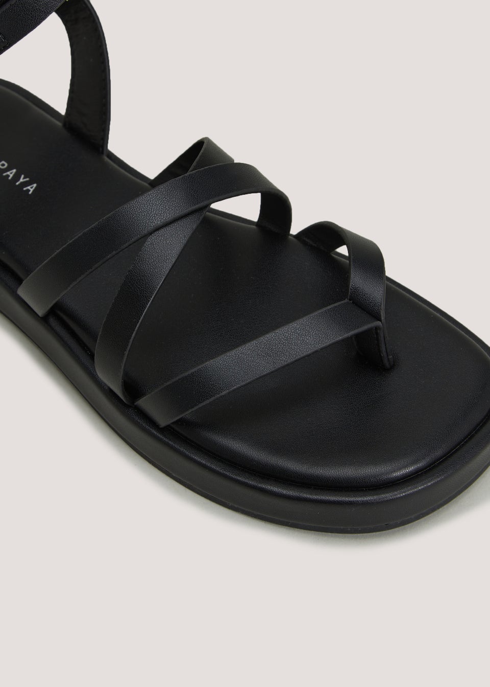 Black Tie Up Sandals Matalan