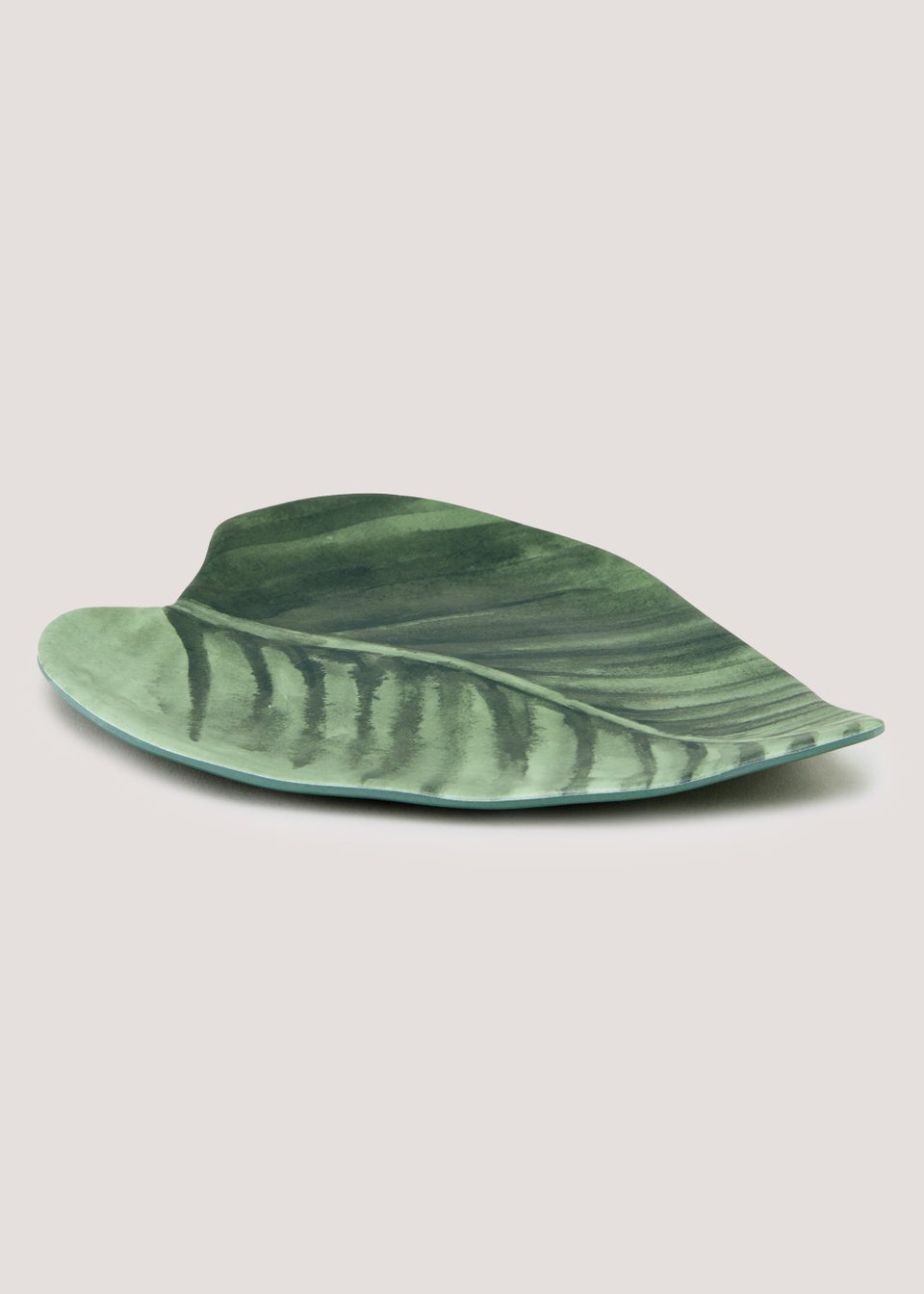 Green Leaf Melamine Outdoor Platter (49cm x 36cm x 3cm)