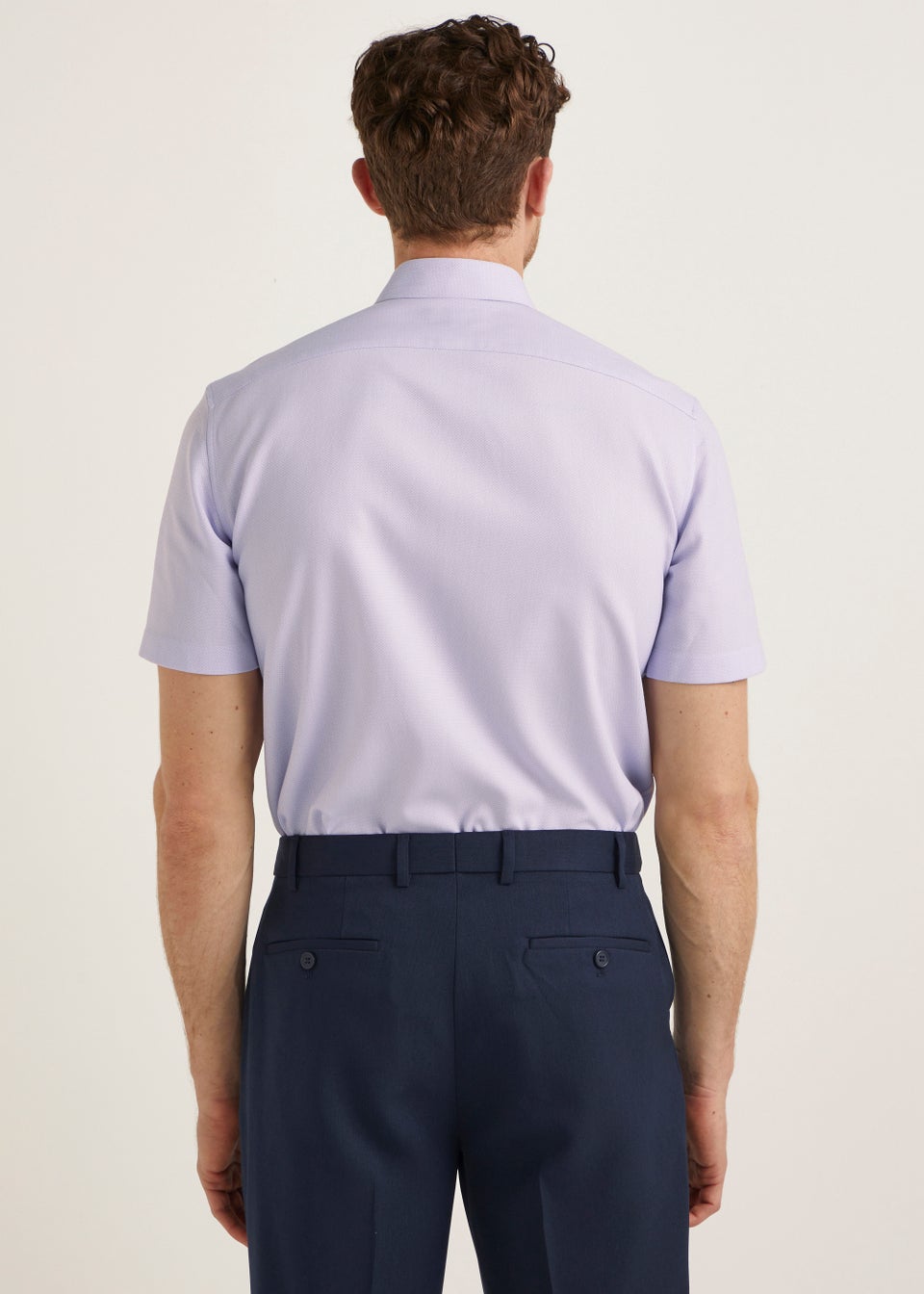 Taylor & Wright Lilac Textured Regular Fit Shirt