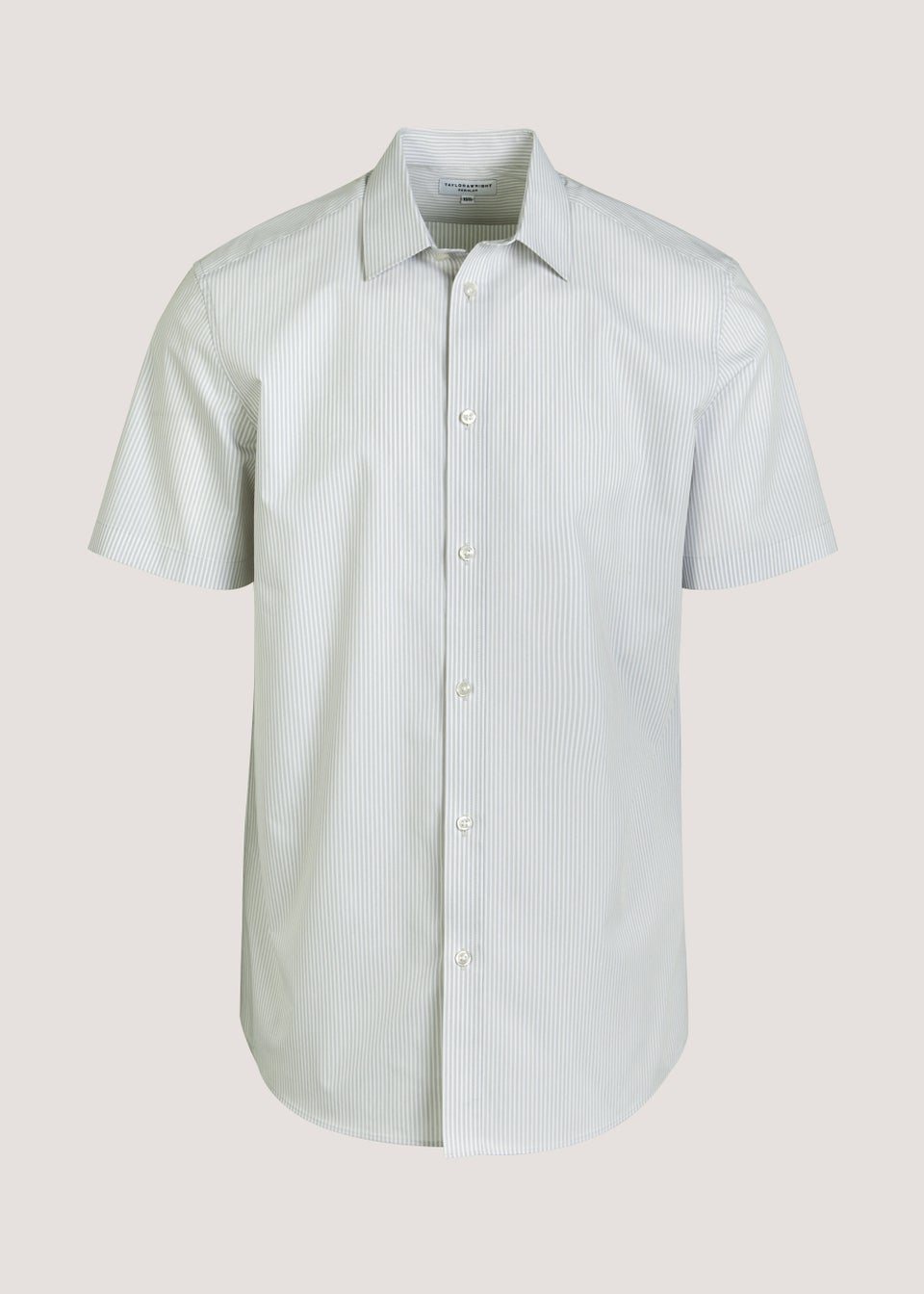 Taylor & Wright Grey Bengal Stripe Regular Fit Short Sleeve Shirt
