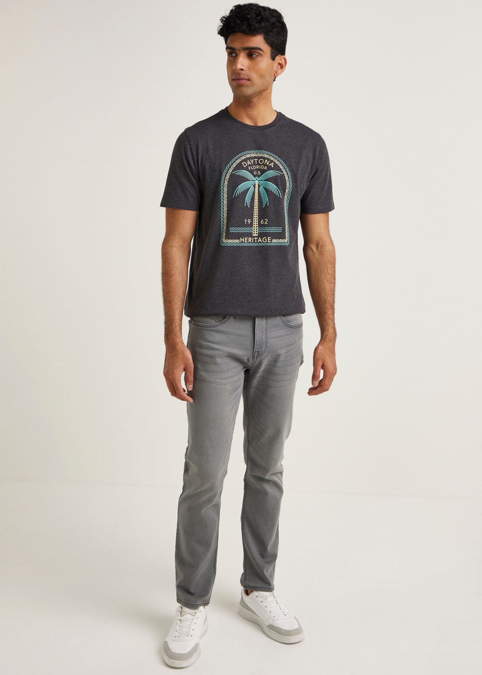 Light Grey Ultra Comfort Slim Fit Jeans - Matalan