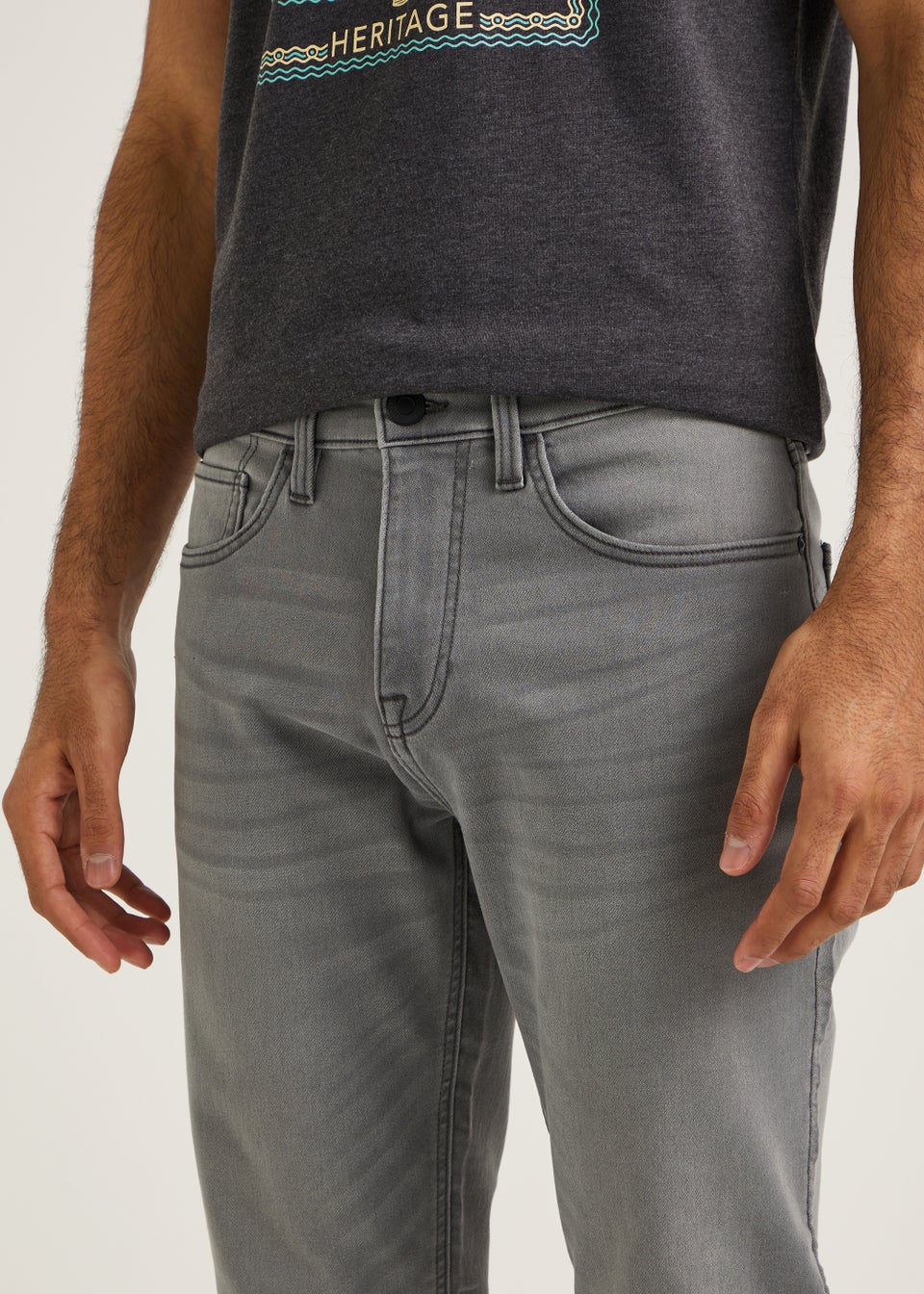 Light Grey Ultra Comfort Slim Fit Jeans