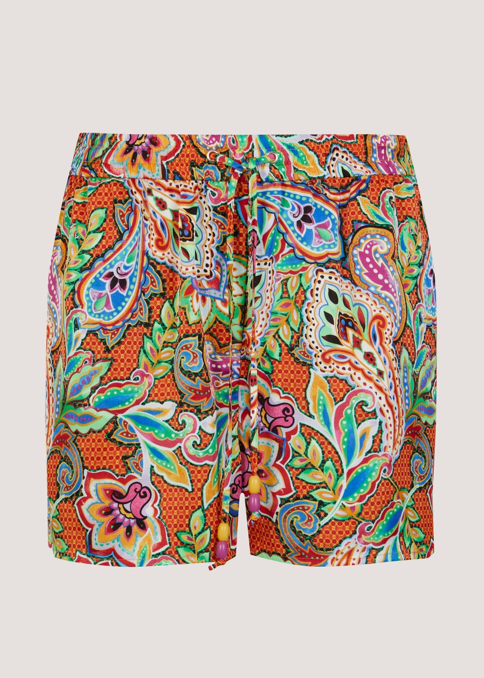 Be Beau Multicoloured Paisley Satin Shorts