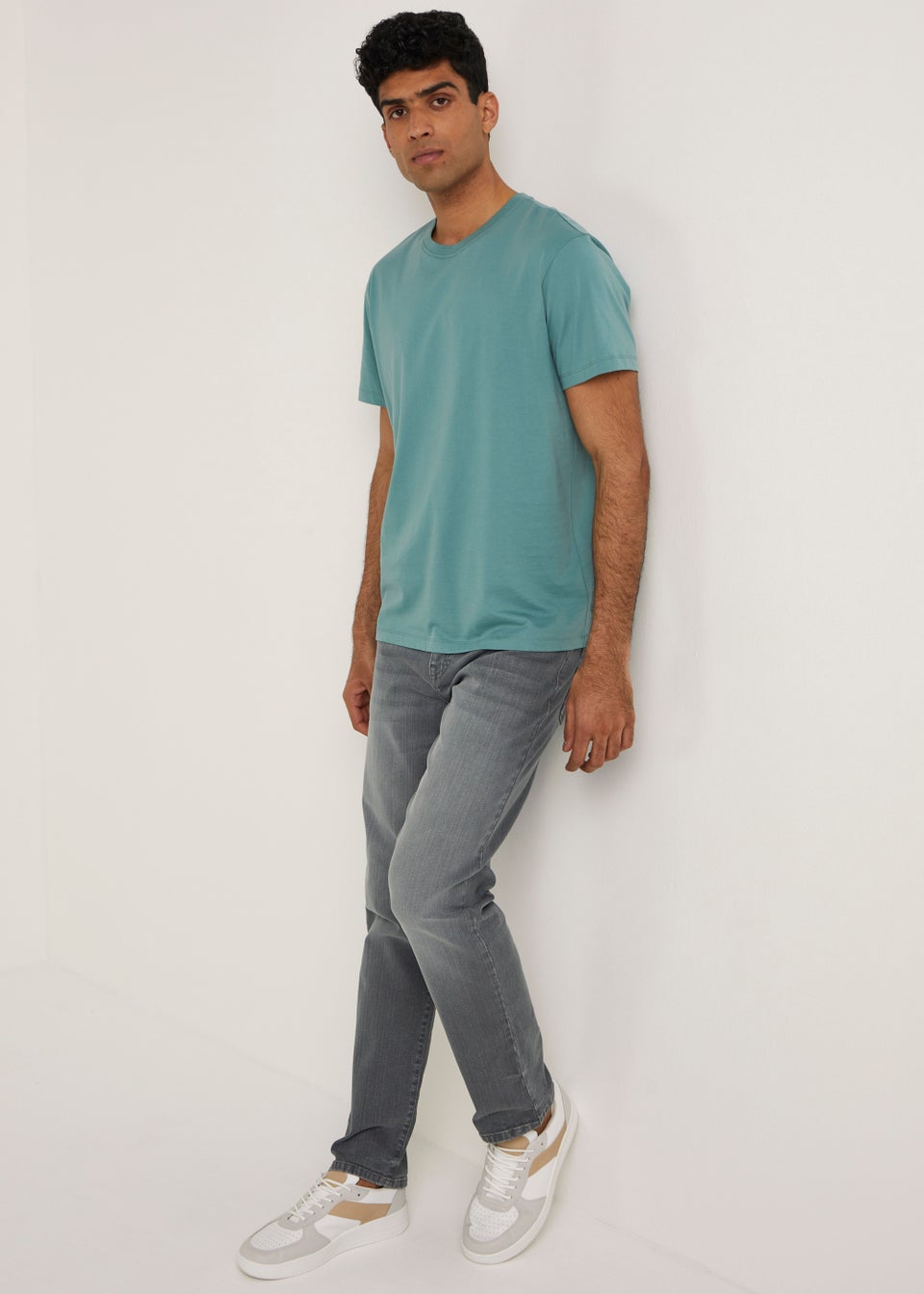 Grey Straight Fit Jeans