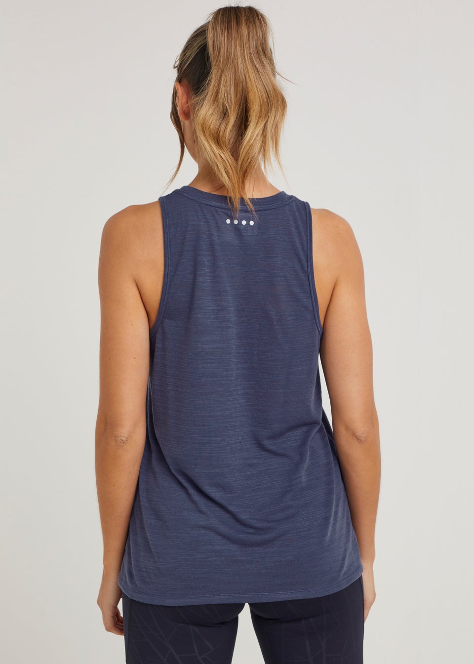 Souluxe Blue Textured Sports Vest Top