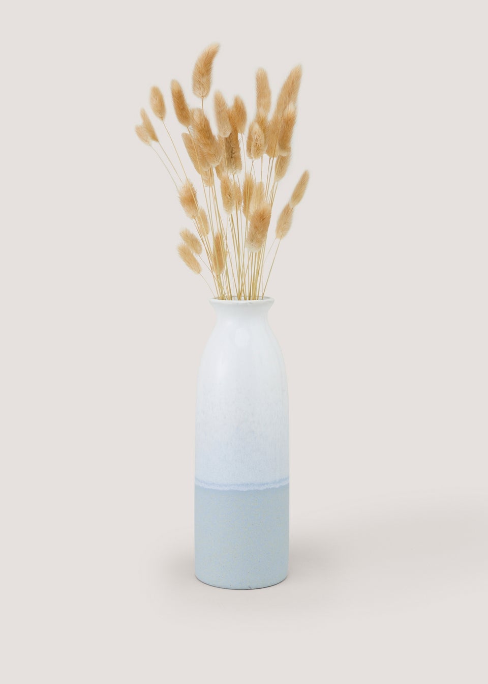 Blue Ribbed Reactive Vase (12cm x 12cm x 17cm)