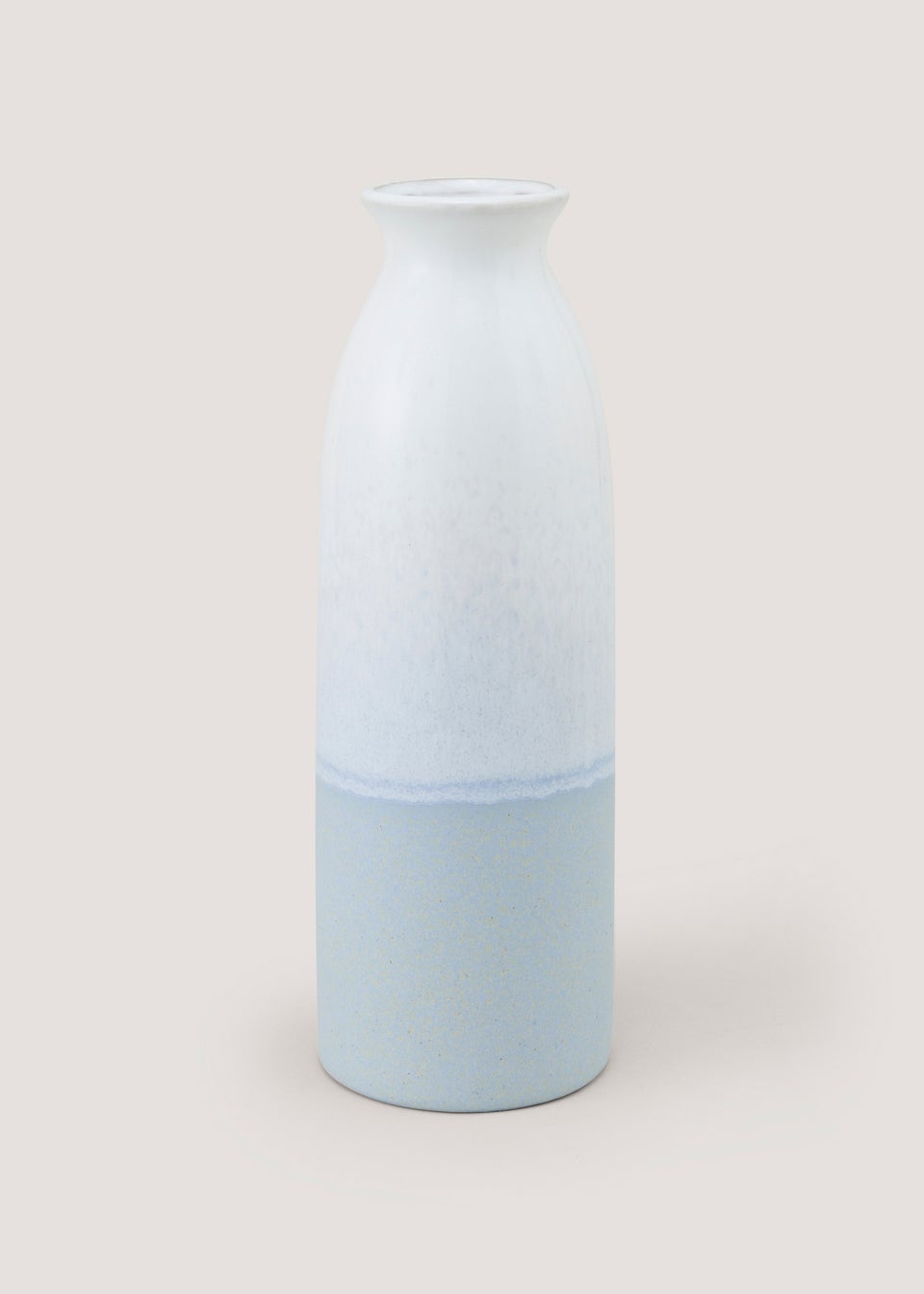 Blue Ribbed Reactive Vase (12cm x 12cm x 17cm)